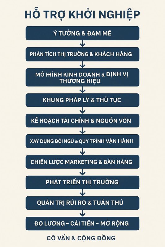 Quy trình 11 bước Hỗ trợ khởi nghiệp