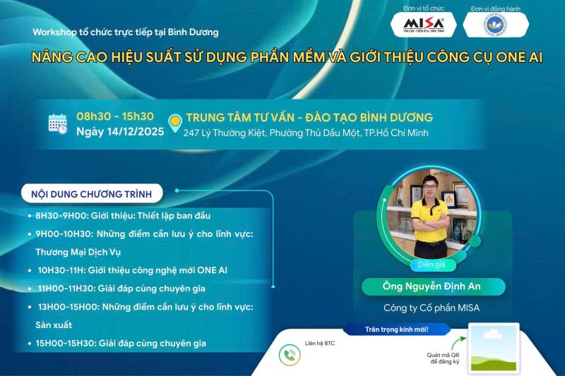 Chương trình Học - Đào tạo Phần mềm MISA tại Bình Dương (TP.HCM)